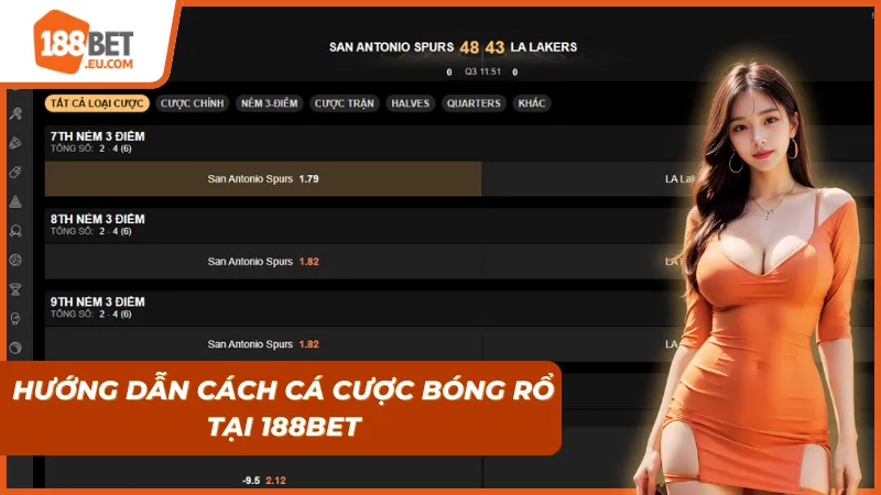 Hướng dẫn cách tham gia cá cược bóng rổ tại 188bet