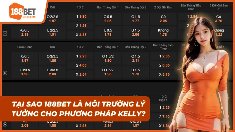 Lý do 188BET là môi trường lý tưởng cho công thức Kelly